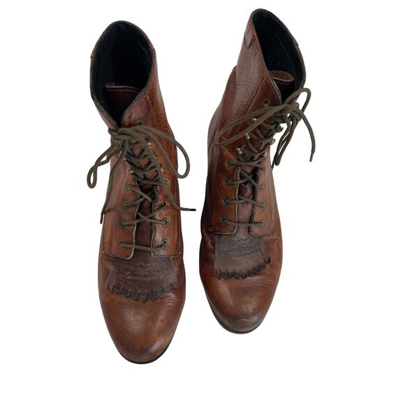 Ariat Heritage Lacer II Distressed Leather Boots Women's Size 9 Western Riding - Picture 6 of 10